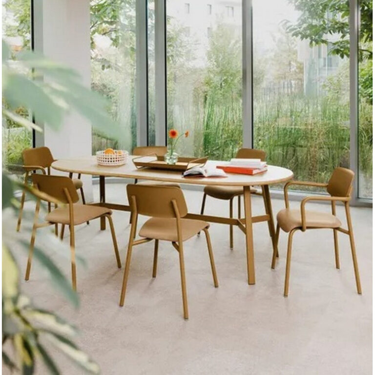 FERMOB - Fauteuil avec accoudoirs bridge FERMOB Studie en tissu et métal - 7 coloris