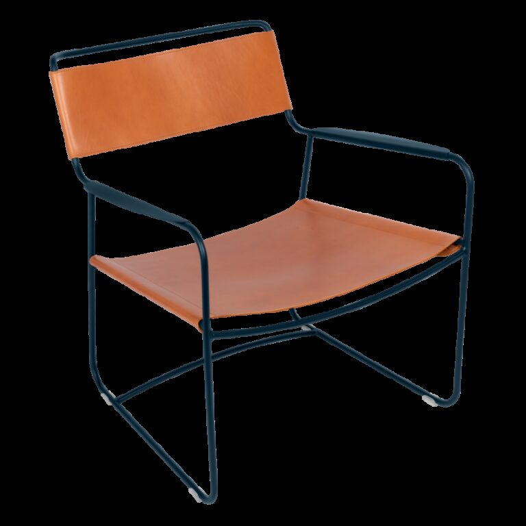 FERMOB - Fauteuil bas en cuir FERMOB Surprising en métal - 2 coloris