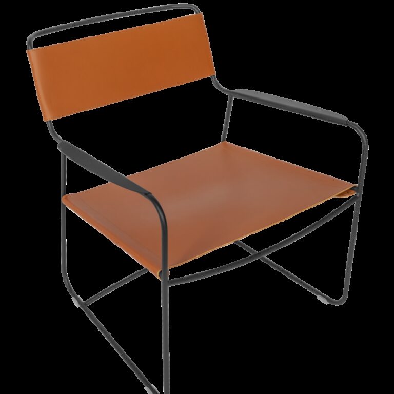 FERMOB - Fauteuil bas en cuir FERMOB Surprising en métal - 2 coloris