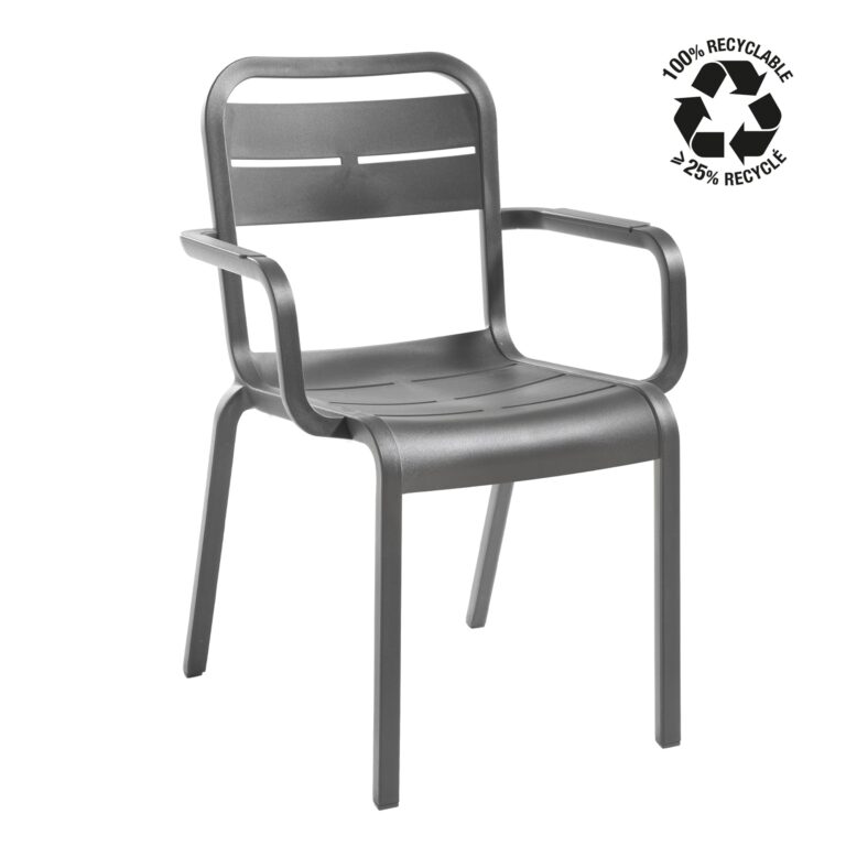 Grosfillex B2C - Fauteuil Cannes extérieur Recyclée – Vert tender