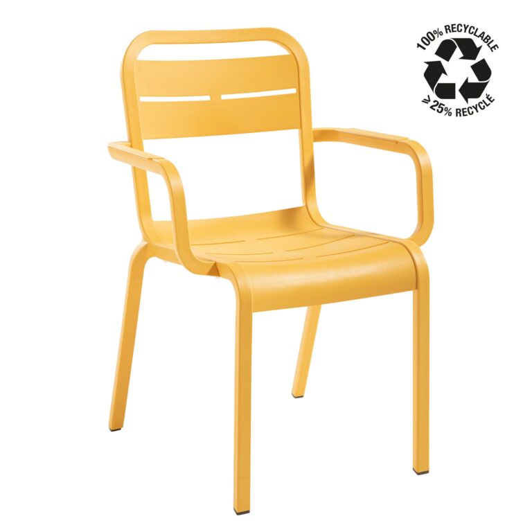 Grosfillex B2C - Fauteuil Cannes extérieur Recyclée – Vert tender