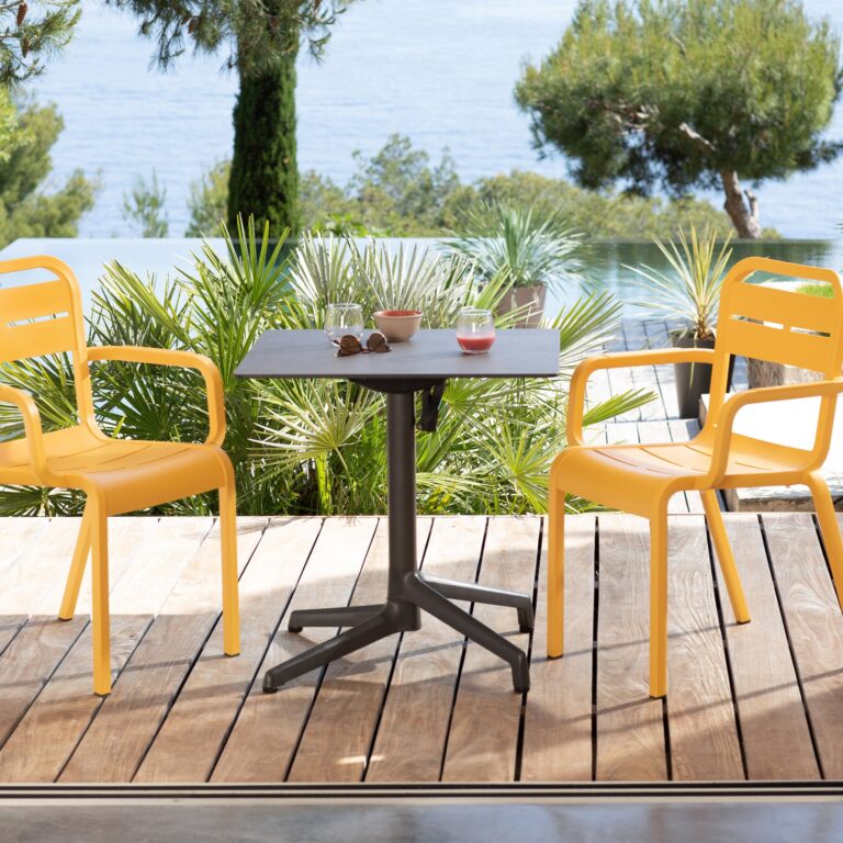 Grosfillex - Fauteuil de jardin Cannes – Bleu Minéral