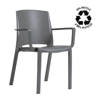 Fauteuil de jardin Milton recyclé par la marque Grosfillex Grosfillex - Fauteuil de jardin Milton recyclé
