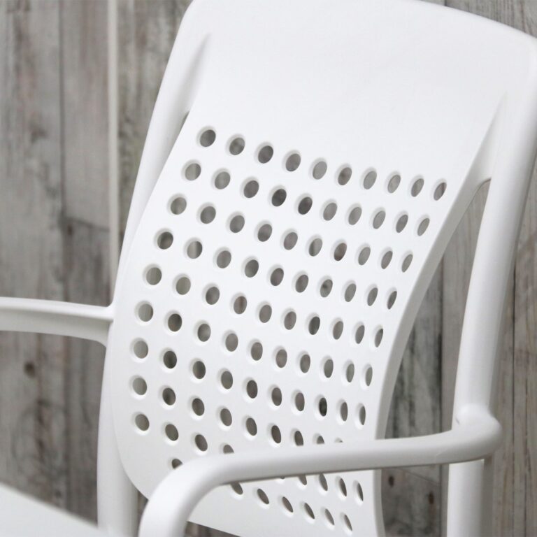 Grosfillex - Fauteuil de jardin Factory – Blanc glacier