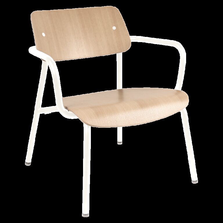 FERMOB - Fauteuil lounge FERMOB Studie chêne en bois et métal - 25 coloris