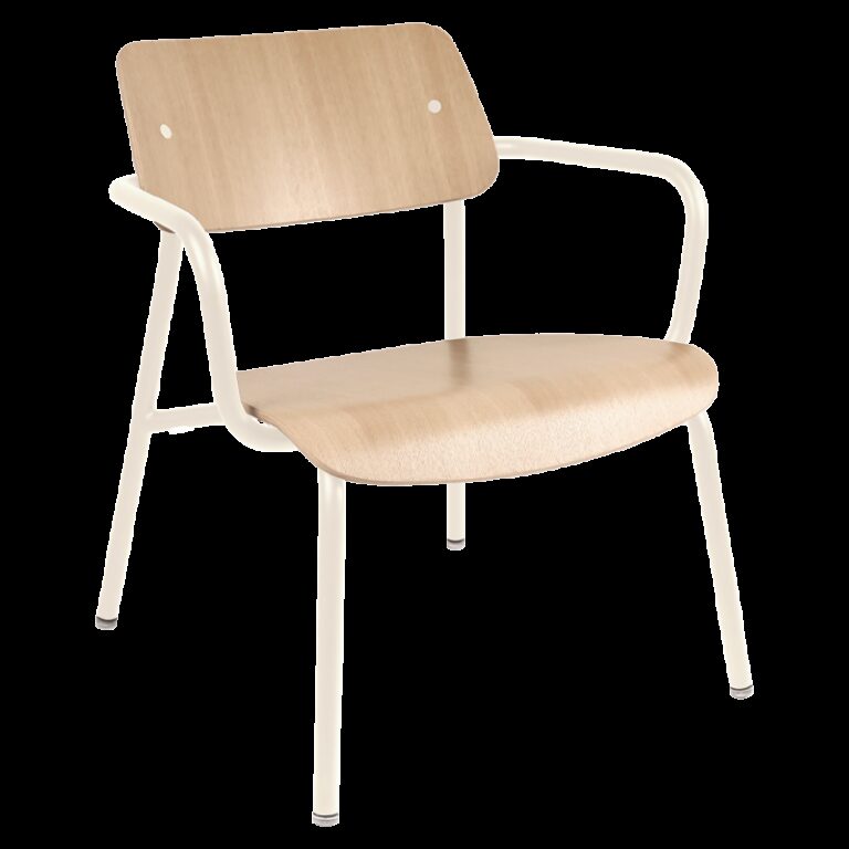 FERMOB - Fauteuil lounge FERMOB Studie chêne en bois et métal - 25 coloris