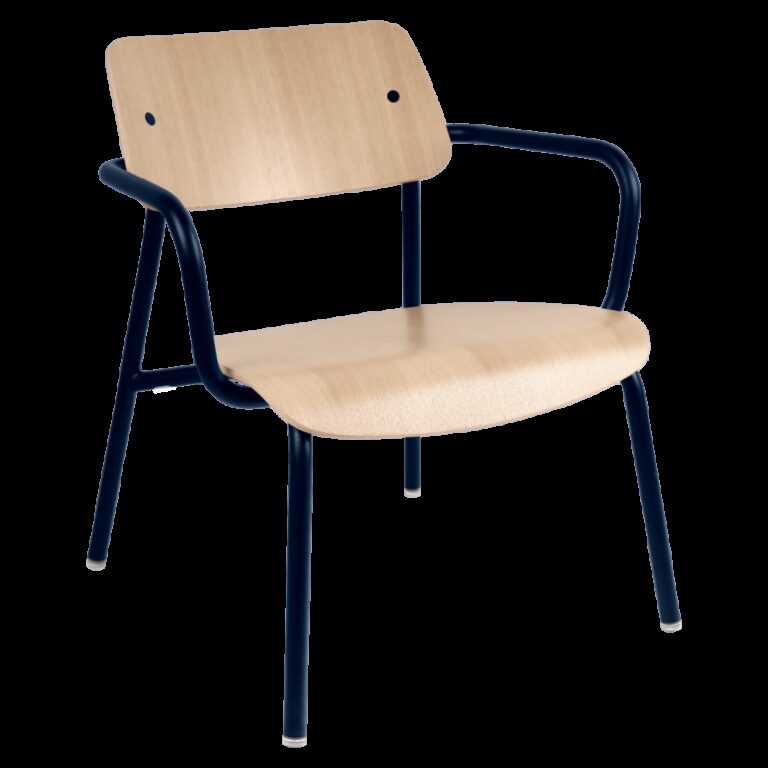 FERMOB - Fauteuil lounge FERMOB Studie chêne en bois et métal - 25 coloris