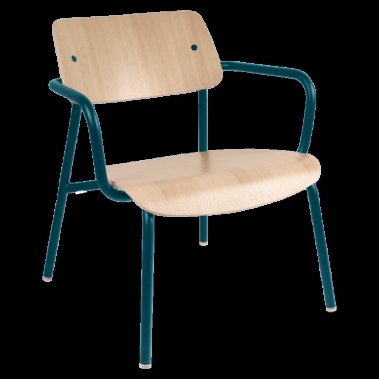 FERMOB - Fauteuil lounge FERMOB Studie chêne en bois et métal - 25 coloris