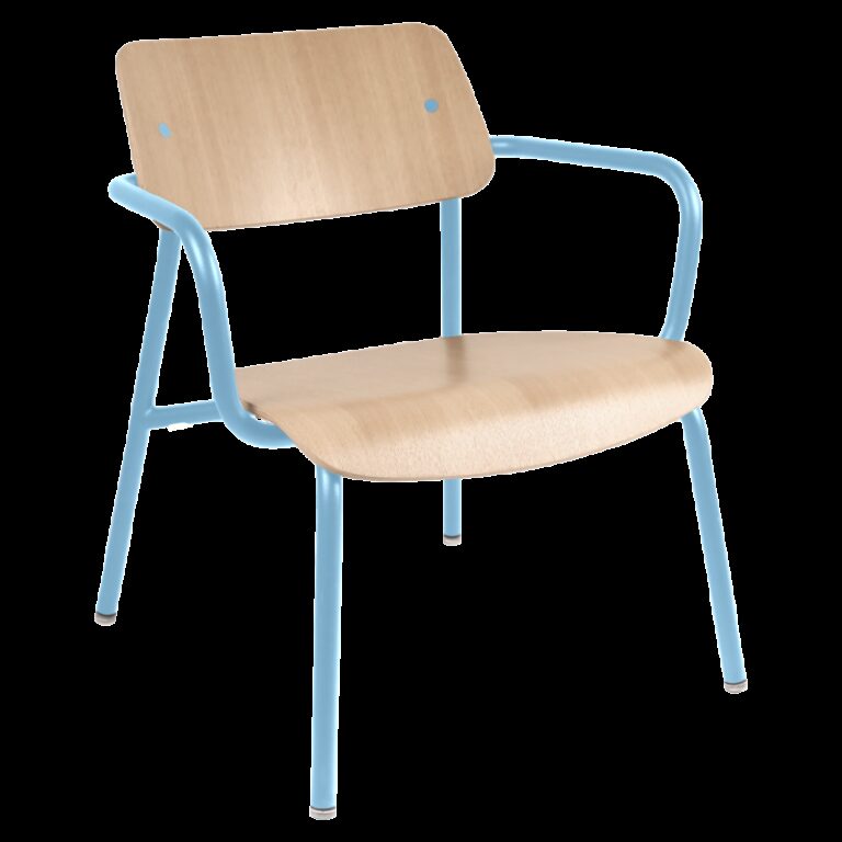 FERMOB - Fauteuil lounge FERMOB Studie chêne en bois et métal - 25 coloris