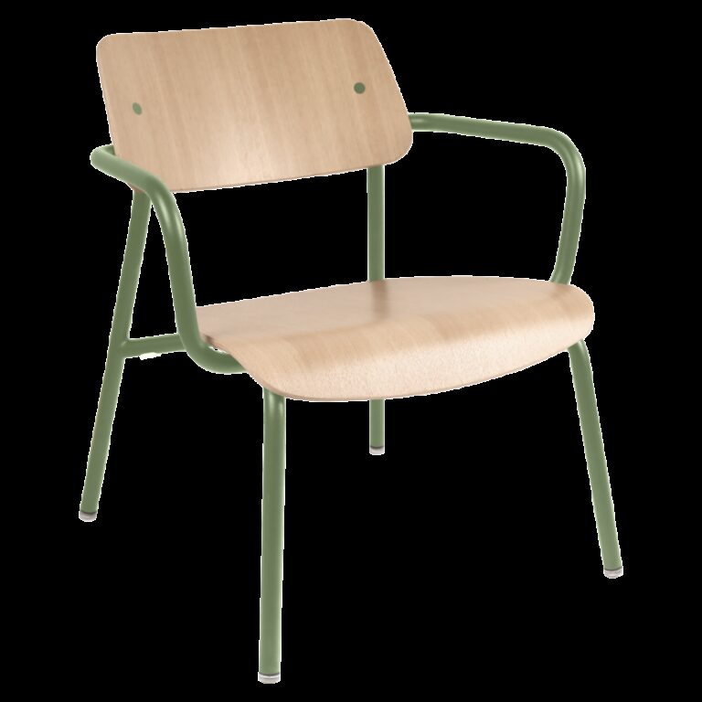 FERMOB - Fauteuil lounge FERMOB Studie chêne en bois et métal - 25 coloris