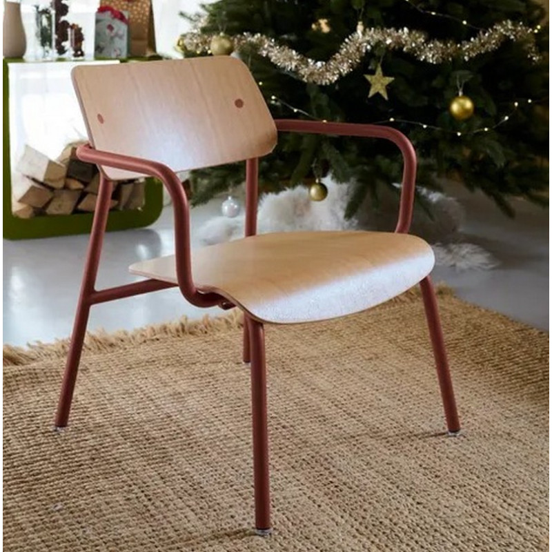 fauteuil lounge fermob studie chene en bois et metal 25 coloris FERMOB - Fauteuil lounge FERMOB Studie chêne en bois et métal - 25 coloris