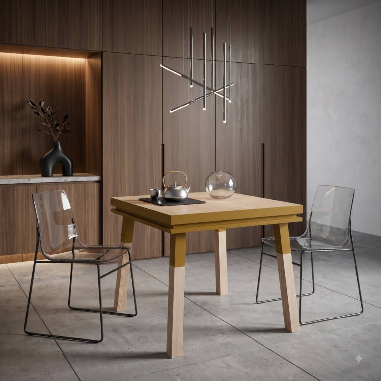MON PETIT MEUBLE FRANÇAIS - Table carrée fixe en bois massif ÉGÉE - 11 couleurs