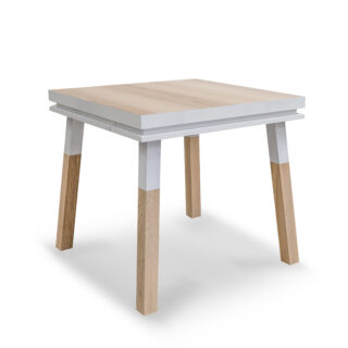 Table carrée extensible ÉGÉE • dès 90 cm • rallonges intégrées • 11 couleurs par la marque Mon Petit Meuble Français Mon Petit Meuble Français - Table carrée extensible ÉGÉE • dès 90 cm • rallonges intégrées • 11 couleurs