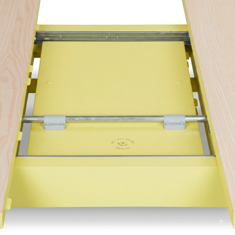 MON PETIT MEUBLE FRANÇAIS - Table ronde extensible bois massif ÉGÉE • rallonge intégrée • Ø 130 à 150 cm