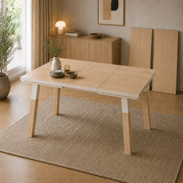 MON PETIT MEUBLE FRANÇAIS - Table carrée extensible ÉGÉE • rallonges amovibles • 11 couleurs