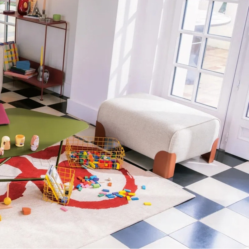 grand pouf fermob voulez vous bouclette en tissu et metal 12 coloris FERMOB - Grand pouf FERMOB Voulez-vous Bouclette en tissu et métal - 12 coloris