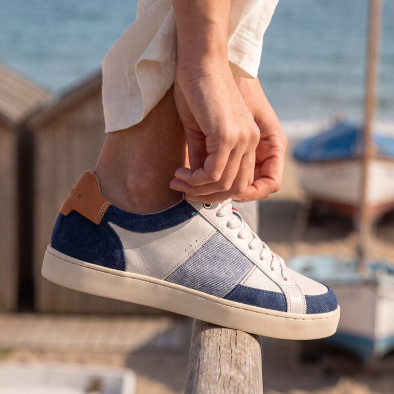 Sessile.co - Hiba Bleu - cuir texturé – 46