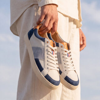 Sessile - Hiba Bleu – cuir texturé