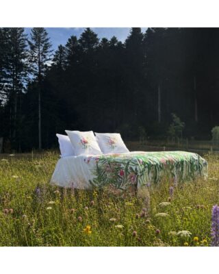 Housse de couette en Percale imprimée Sieste Vosgienne par la marque Blanc de Gérardmer Blanc de Gérardmer - Housse de couette en Percale imprimée Sieste Vosgienne