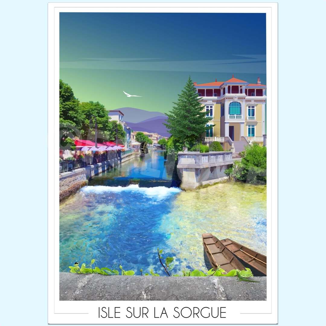 isle sur la sorgue C min 1 Foliove - Affiche L’Isle-sur-la-Sorgue – 50x70 cm (B2)