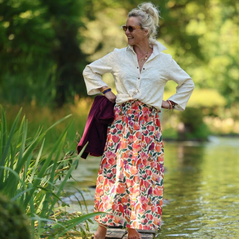 Quintessence - Jupe Tao — Coton jardin secret – XXXL