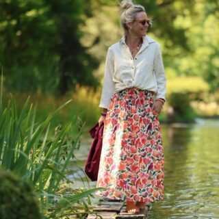 Jupe Tao — Coton jardin secret par la marque Quintessence Quintessence - Jupe Tao — Coton jardin secret