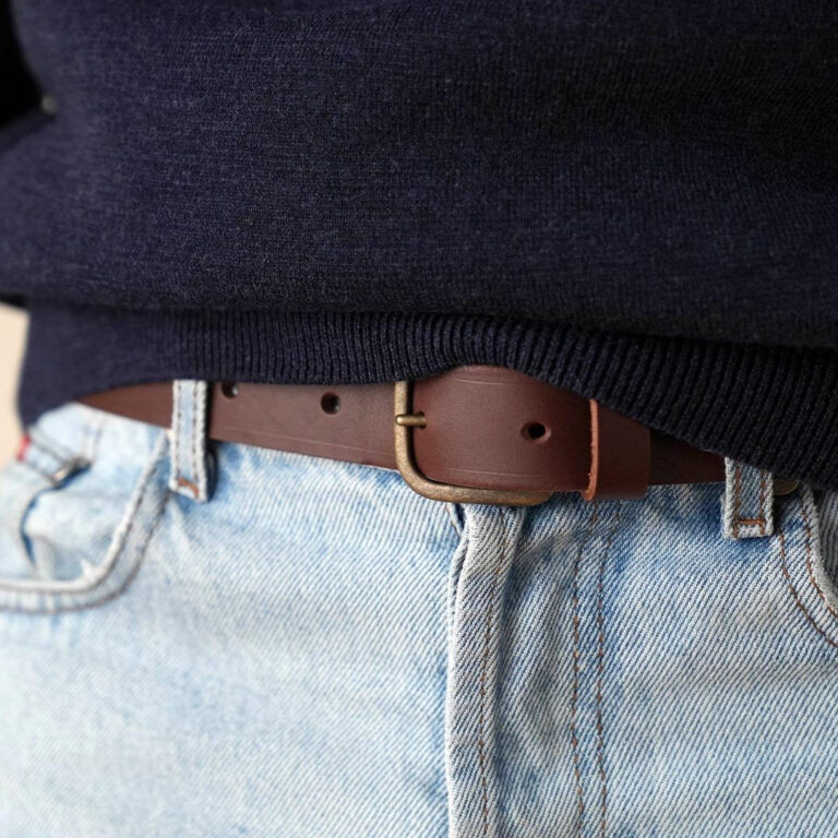 Le T-Shirt Propre - La ceinture en cuir français – Noir / XL