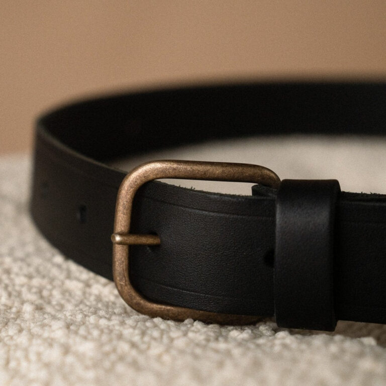 Le T-Shirt Propre - La ceinture en cuir français – Chêne / XL