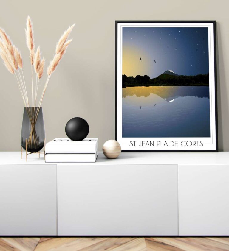 Foliove - Affiche Lac Saint-Jean Pla de Corts – 100x140 cm (B0)