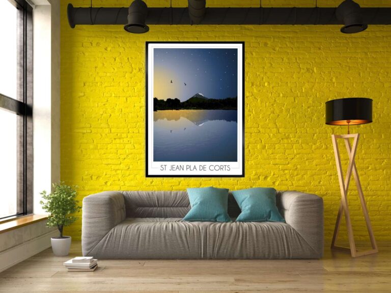 Foliove - Affiche Lac Saint-Jean Pla de Corts – 100x140 cm (B0)