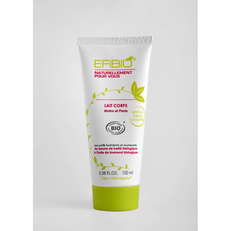 lait corps mains pieds bio Efibio - Lait corps mains pieds bio