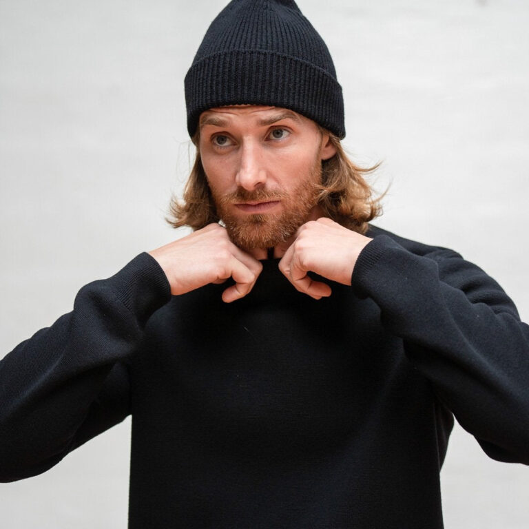 Le T-Shirt Propre - Le bonnet en laine française – Gris chiné / TU