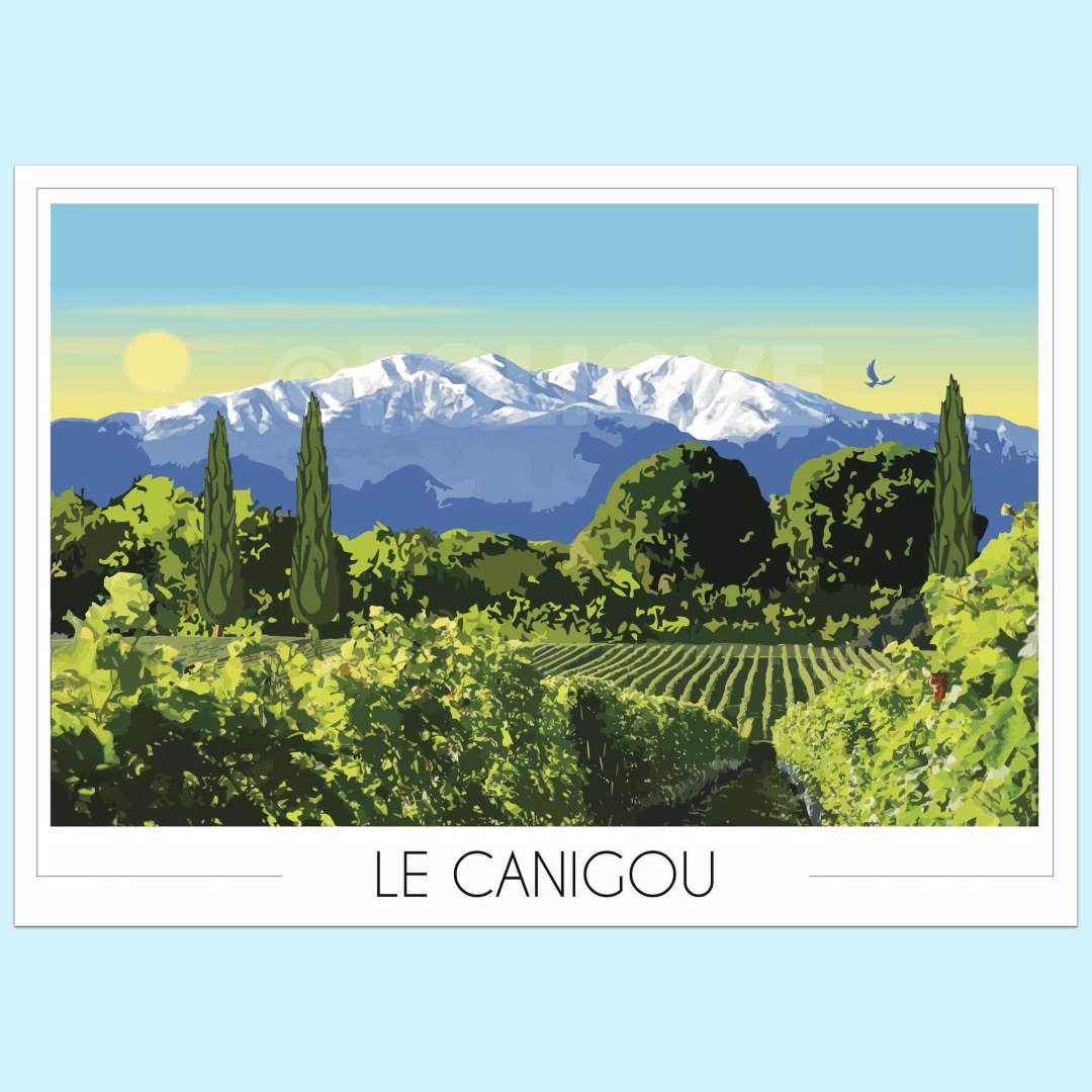 le canigou jour 1 min Foliove - Affiche Canigou enneigé - Edition limitée 50ex – 50x70 cm (B2)