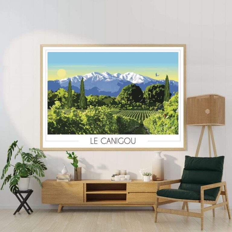 Foliove - Affiche Canigou enneigé - Edition limitée 50ex – 50x70 cm (B2)
