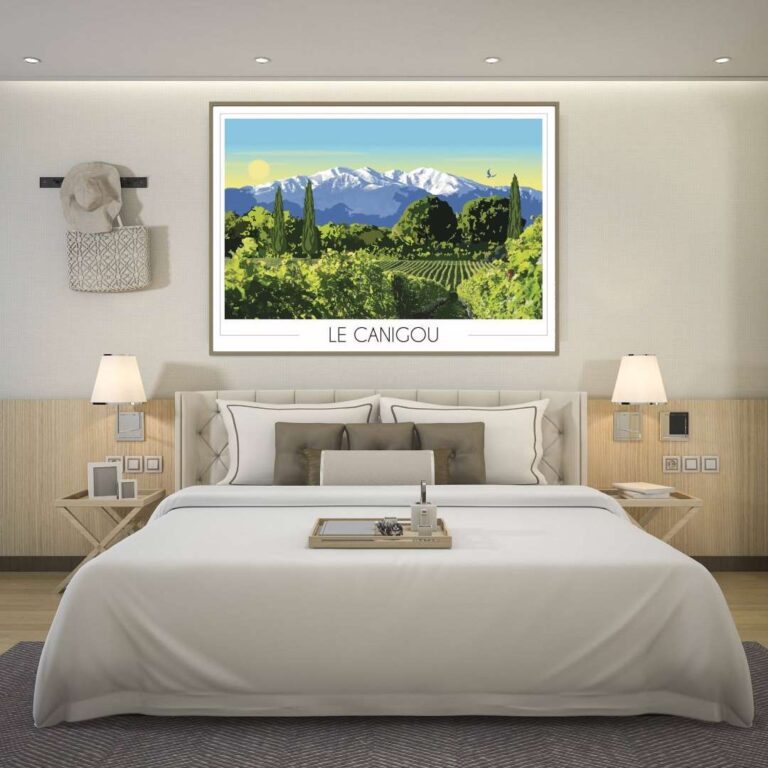 Foliove - Affiche Canigou enneigé - Edition limitée 50ex – 50x70 cm (B2)