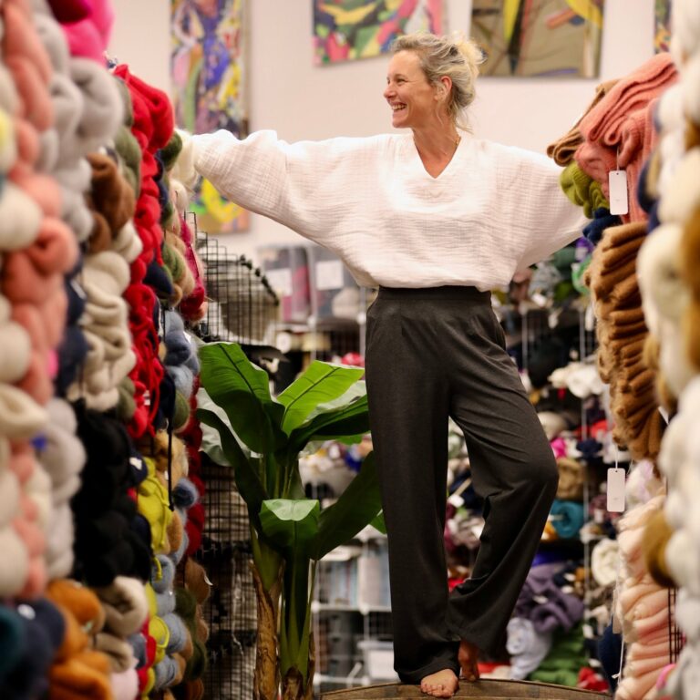 Meta SS25 - Le Pantalon Cocoon Louis — jersey gris chiné – L