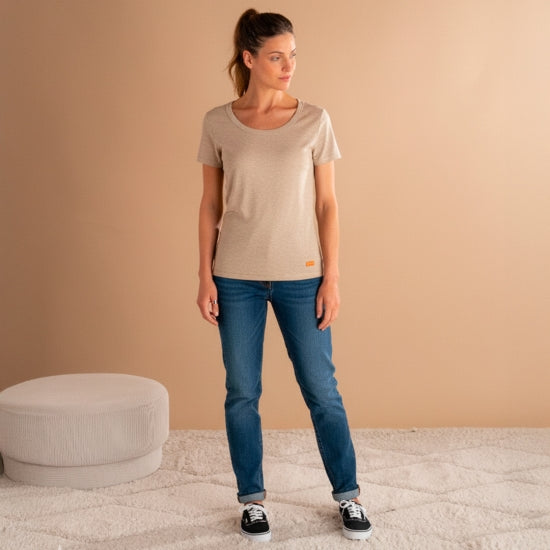 Le T-Shirt Propre - Le t-shirt en coton bio – Gris chiné / S