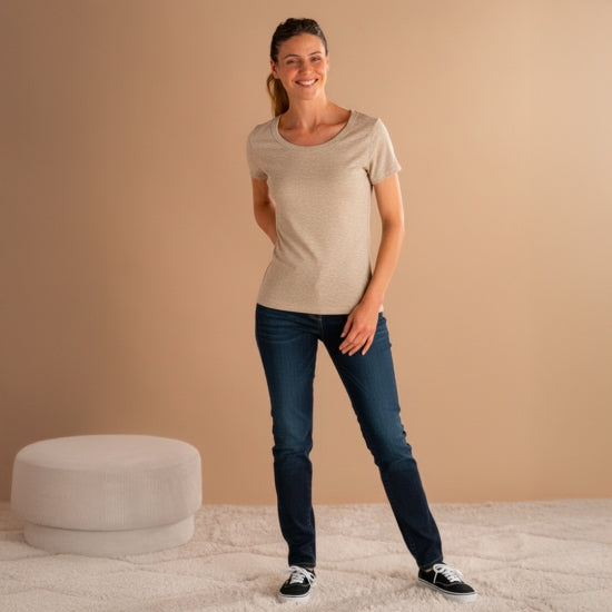 Le T-Shirt Propre - Le t-shirt en coton bio – Gris chiné / S
