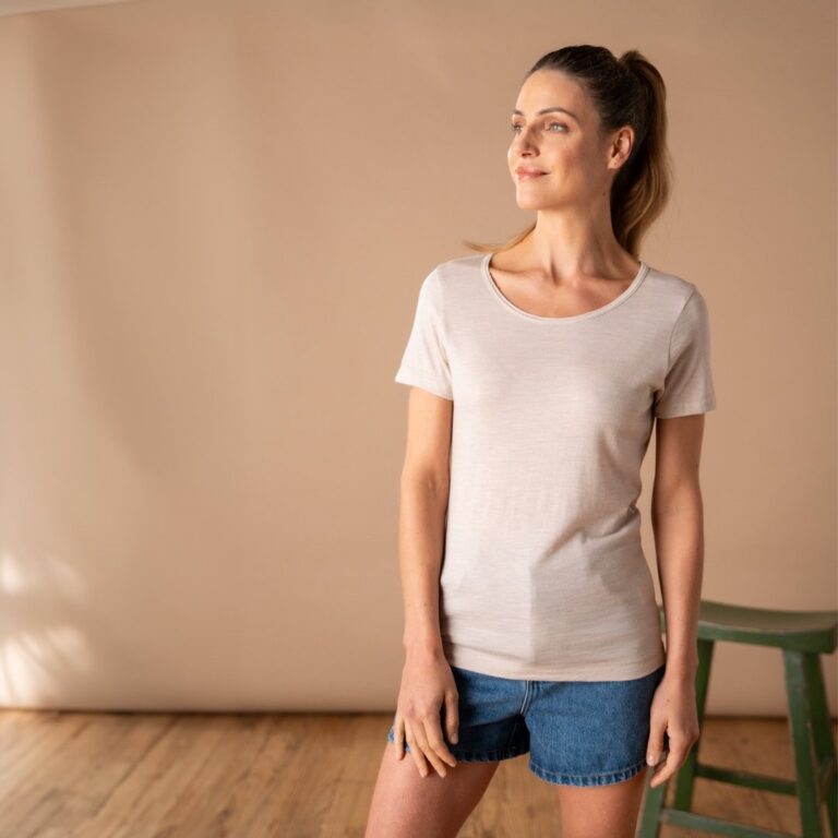 Le T-Shirt Propre - Le t-shirt en laine mérinos – Vert / 2XL