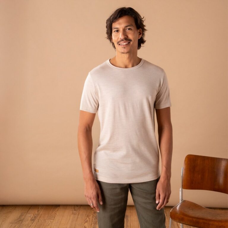 Le T-Shirt Propre - Le t-shirt en laine mérinos – Vert / 3XL