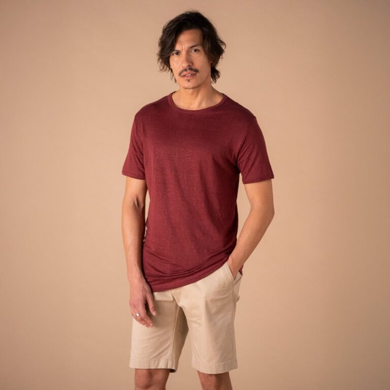 Le T-Shirt Propre - Le t-shirt en lin français – Vert olive / 3XL