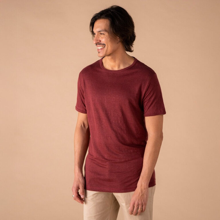 Le T-Shirt Propre - Le t-shirt en lin français – Vert olive / 3XL