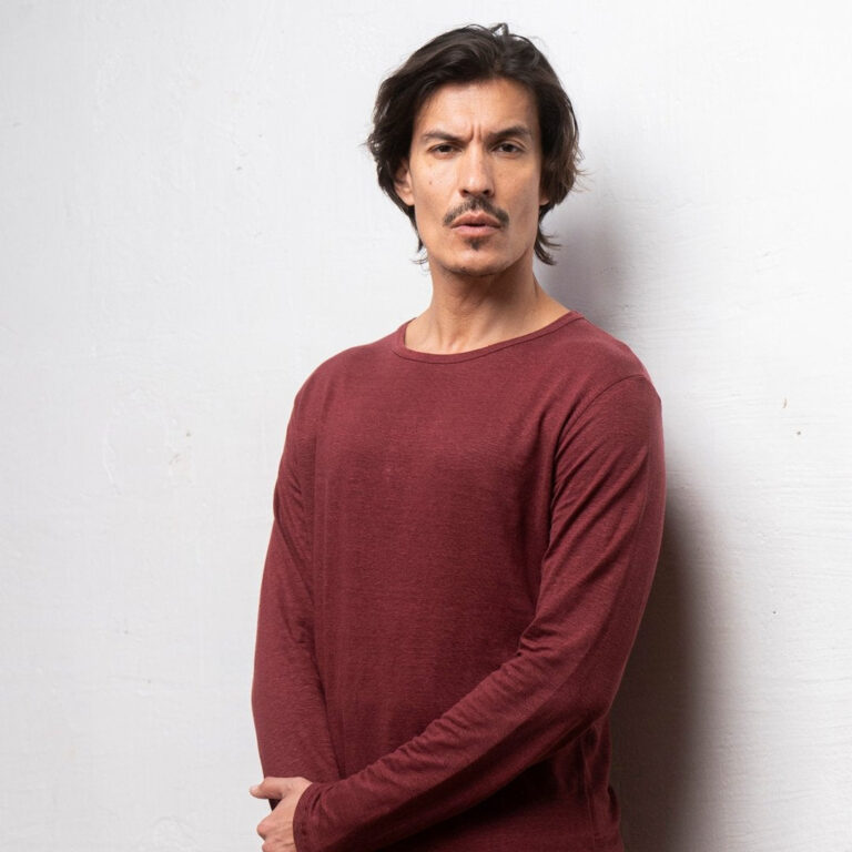 Le T-Shirt Propre - Le t-shirt en lin français ML – Vert olive / 3XL