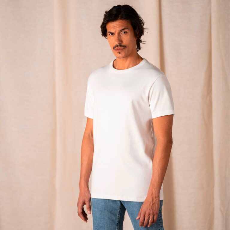 Le T-Shirt Propre - Le t-shirt en coton bio – Bleu chiné / 3XL