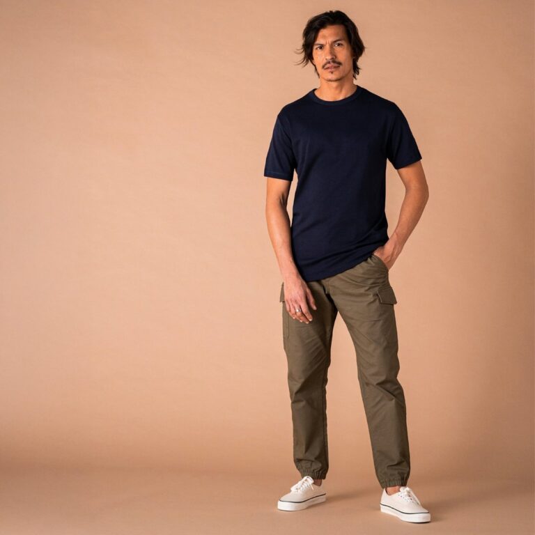 Le T-Shirt Propre - Le t-shirt en coton bio – Bleu chiné / 3XL