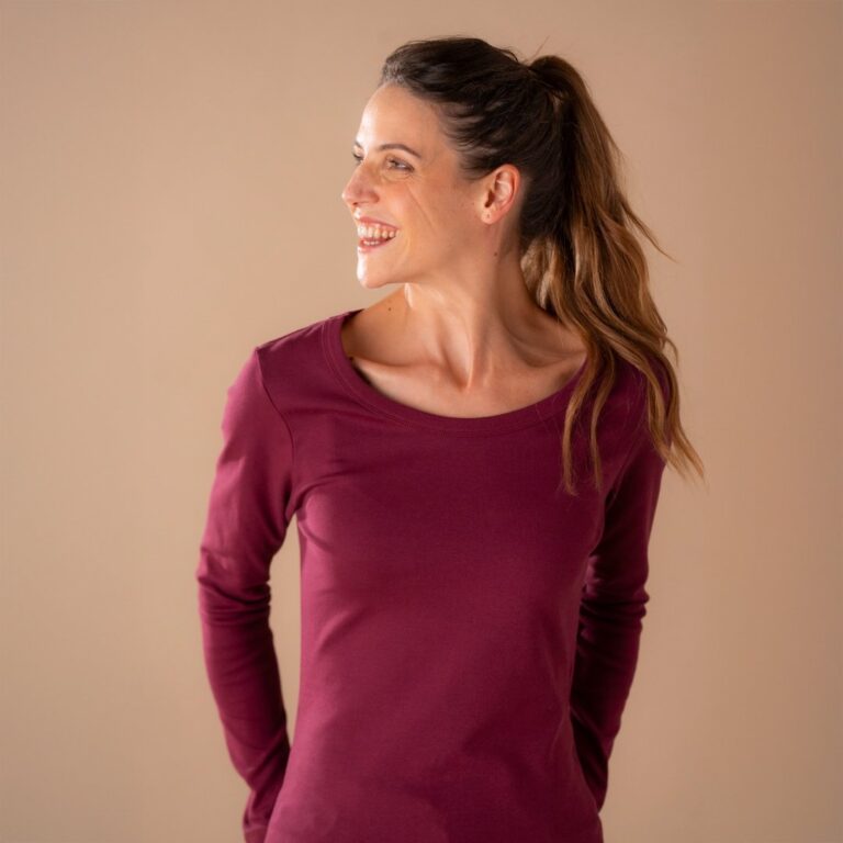 Le T-Shirt Propre - Le t-shirt en coton bio ML – Bleu chiné / 2XL