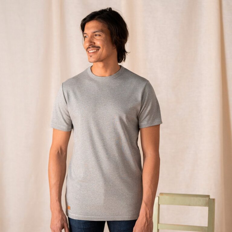 Le T-Shirt Propre - Le t-shirt en coton bio – Bleu chiné / 3XL