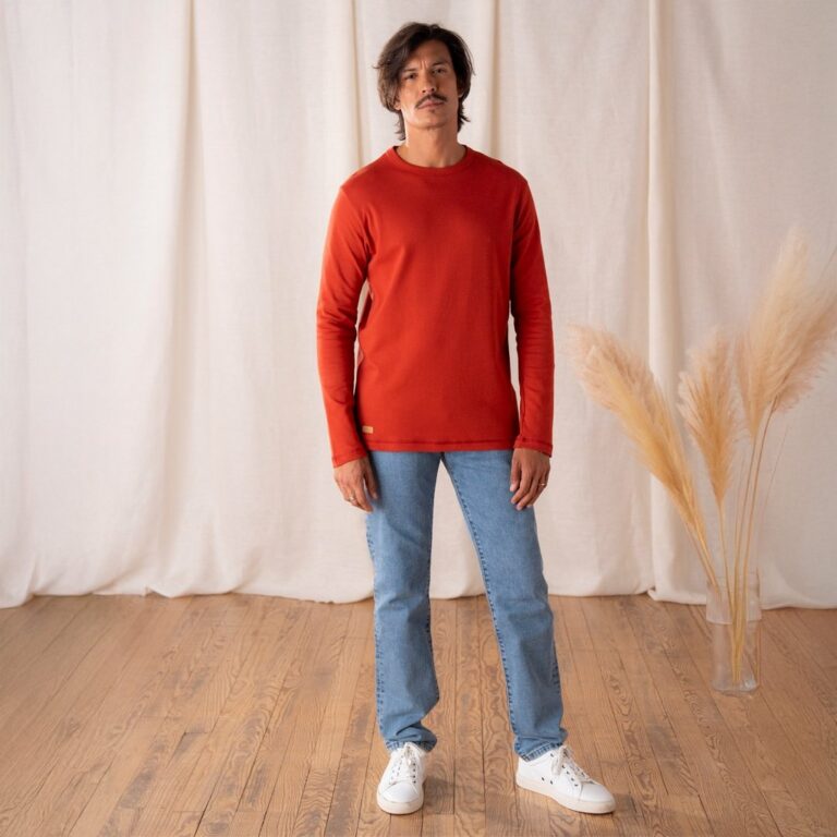 Le T-Shirt Propre - Le t-shirt en coton bio ML – Terracotta / XL
