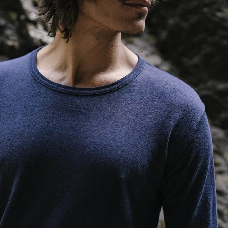 Le T-Shirt Propre - Le t-shirt en lin français ML – Vert olive / 3XL