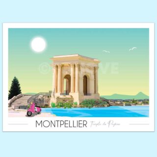 Affiche Montpellier Peyrou par la marque Foliove Foliove - Affiche Montpellier Peyrou